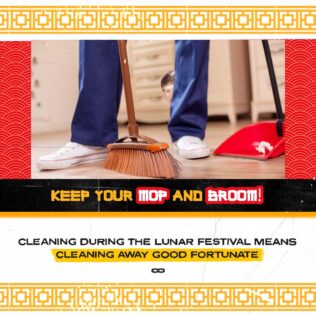 sweeping floor is major cny taboo