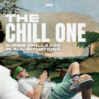 Chill man sitting with phone