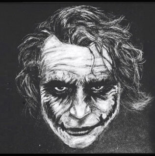 Joker head shot
