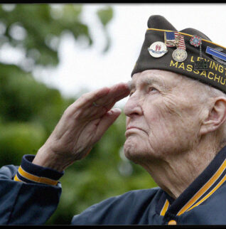 Old man salute